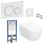 Potinkinis WC komplektas Geberit AquaClean Alba Comfort su instaliacine sistema, vandens nuleidimo mygtuku AQAL12C00KJ1