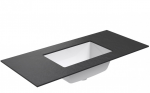 Praustuvas su stalvir&scaron;iu Kame Universal, WP/10-3/H17-P3, 100 cm, Juoda lava HPL