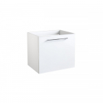 Apatinė spintelė su durelėmis Kame Duet BU/5-2DO/D1, 50 cm, Balta blizgi