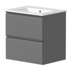 Apatinė spintelė su praustuvu Raguvos Baldai COSMOS, integruotos metalinės rankenos, matinė pilka, 51 cm, 26112205
