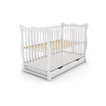 Bobas vaiki&scaron;ka lovytė JULIA balta su stalčiumi 120x60