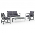 Lauko baldų komplektas VLX Garden Lounge Set 311825, pilkas, 4 vietų