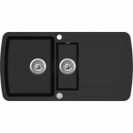 Plautuvė AQUASANITA LIRA SQL151AW 601 Black - Metallic, ekscentrinis ventilis