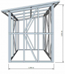 Sandėliukas (Konstrukcija) 1.5 x 2 m