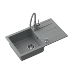 Plautuvė su mai&scaron;ytuvu ir dozatoriumi Quadron READY MAX, TQ7744RMSZ, pilka