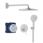 Potinkinė du&scaron;o sistema Grohe Essence, su &bdquo;Rainshower Mono 310, 25287DC0, nerūdijančio plieno