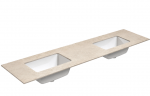 Dvigubas praustuvas Kame Universal, WP/20-3/H18-P3-D, 200 cm, Žemės akmens HPL