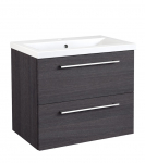 Apatinė spintelė su praustuvu Raguvos baldai Scandic 15112201, 51 cm, juodas ąžuolas