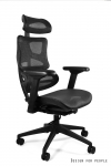 Biuro kėdė Unique ERGOTECH, CM-B137A-4, juoda/juodas rėmas