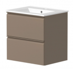 Apatinė spintelė su praustuvu Raguvos Baldai COSMOS, integruotos metalinės rankenos, kakavinė, 51 cm, 26112215