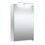 Veidrodinė spintelė su 1 dvigubo veidrodžio durelėmis, Kame Garda LED &scaron;viestuvu ir dugno ap&scaron;vietimu, IP44, MC2DML/46-70/MR