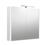 Veidrodinė spintelė su ap&scaron;vietimu LED, IP44 Kame Urban 2002512, balta matinė, 80 cm