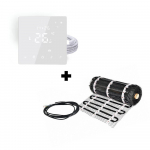 Grindinio &scaron;ildymo tinklelis Warmset BLACK + programuojamas termostatas Feelspot WTH22.16 NEW WiFi