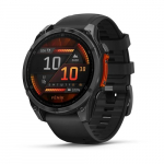 Garmin Fenix 8 I&scaron;manusis laikrodis 47 mm AMOLED Slate Gray with Black Silicone Band