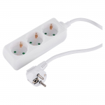 Buitinis ilgintuvas su įžeminimu, 3 x 1.5 mm, 1.5 m, 3 lizdų, baltas