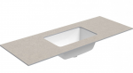 Praustuvas su stalvir&scaron;iu Kame Universal, WP/12-3/H15-P3, 120 cm, Smėlio akmuo HPL