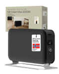 Ne&scaron;iojamas &scaron;ildytuvas Mill Instant Max LED, CO2200LEDMAXBLACK, 2200 W, juodas