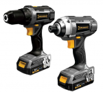 Akumuliatorinių įrankių komplektas Grunder CD-L1218+CW-L1218E, 18 V, 1x2.0 Ah