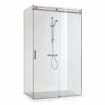 Du&scaron;o kabina Baltijos Brasta Milda 140x100x200 Nero Frame, skaidrus stiklas (juoda)