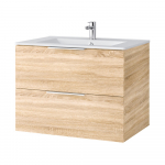 Vonios spintelė su praustuvu Riva SA 700-6, Sonoma Oak, rankenėlės chromo