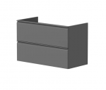 Apatinė spintelė Kamė MATCH BU/8-2DR/D05-MT, 80 cm, su metalinėmis rankenomis