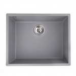 Plautuvė WOBBEE TALBOT 50 pilka metalik su chromo spalvos ventiliu ir sifonu, 550x440 W-TALB-54-GM-CR