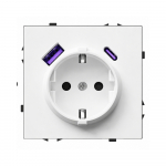 Ki&scaron;tukinis lizdas su USB A+C jungtimis Feelspot FSKL1A1CW, 20W, baltas