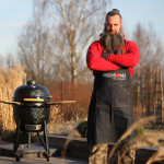Grilintojo prijuostė su natūralia oda Kamado BONO