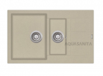 Virtuvės plautuvė Aquasanita Tesa SQT151W 111 Silica, uždaromas ventilis