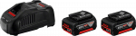 Akumuliatorių komplektas Bosch 2 x GBA 18V 5.0Ah + GAL 1880 CV Professional 1600A00B8J