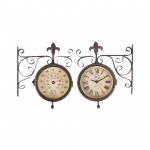 Dvipusis lauko laikrodis-termometras