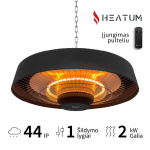 Infraraudonųjų spindulių &scaron;ildytuvas Heatum H2000R VERSE BLACK