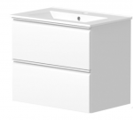 Apatinė spintelė su praustuvu Raguvos Baldai COSMOS, integruotos metalinės rankenos, matinė balta, 61 cm, 26112312