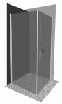 Du&scaron;o kabina P1222 90x90 pilka be pado