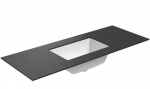 Praustuvas su stalvir&scaron;iu Kame Universal, WP/12-3/H17-P3, 120 cm, Juoda lava HPL