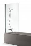 Vonios sienelė Baltijos Brasta Maja 90 cm, tamsintas pilkas stiklas