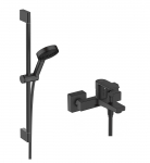 Rankinio du&scaron;o komplektas su vonios mai&scaron;ytuvu Hansgrohe Pulsify Select S 24160670 + Vernis Shape 71450670, juodas matinis