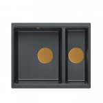 Plautuvė Quadron LOGAN 150, HCQL5646U8-C1_U, juodas deimantas