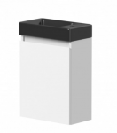 Apatinė spintelė su durelėmis KAMĖ MINI BU/40x22-L/D02-MN, kairės pusės, 40 cm + juodas praustuvas MN400220B