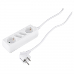 Buitinis ilgintuvas su įžeminimu, 3 x 1.5 mm, 1.5 m, 4 lizdų, baltas