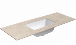 Praustuvas su stalvir&scaron;iu Kame Universal, WP/12-3/H18-P3, 120 cm, Žemės akmens HPL