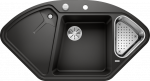 Plautuvė BLANCO DELTA II 525867, juoda (su ekscentriniu ventiliu)
