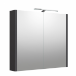 Veidrodinė spintelė su ap&scaron;vietimu LED, IP44 Kame Urban 2002505, pilka matinė, 80 cm