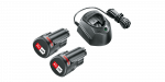 Akumuliatorius ir įkroviklis Bosch Starter Set 12 V (2 x 1,5 Ah, GAL 1210 CV), 1600A01L3E