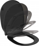 WC sėdynė su soft close dangčiu Ideal Standard Connect Air E0368V3, juoda matinė