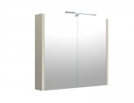 Veidrodinė spintelė su ap&scaron;vietimu LED, IP44 Kame Joy 1402513, taupe, 80 cm