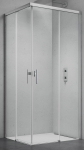 Du&scaron;o kabina LUXERA 80x80 chrom/skaidri be pado