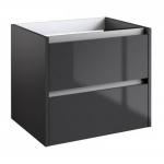 Apatinė spintelė su stalčiais Kame City 60x45cm, Blizgus antracitas