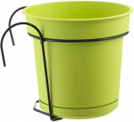 Teraplast ⌀23x21cm vazonas su lėk&scaron;tele ir laikikliu Hydral 23, kedro spalvos