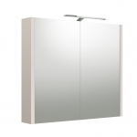 Veidrodinė spintelė su ap&scaron;vietimu LED, IP44 Kame Urban 2002506, pilkas ka&scaron;myras, 80 cm